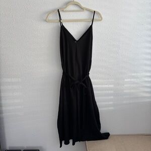 Zara V-Neck Origami Spaghetti Strap Midi Wrap Dress
